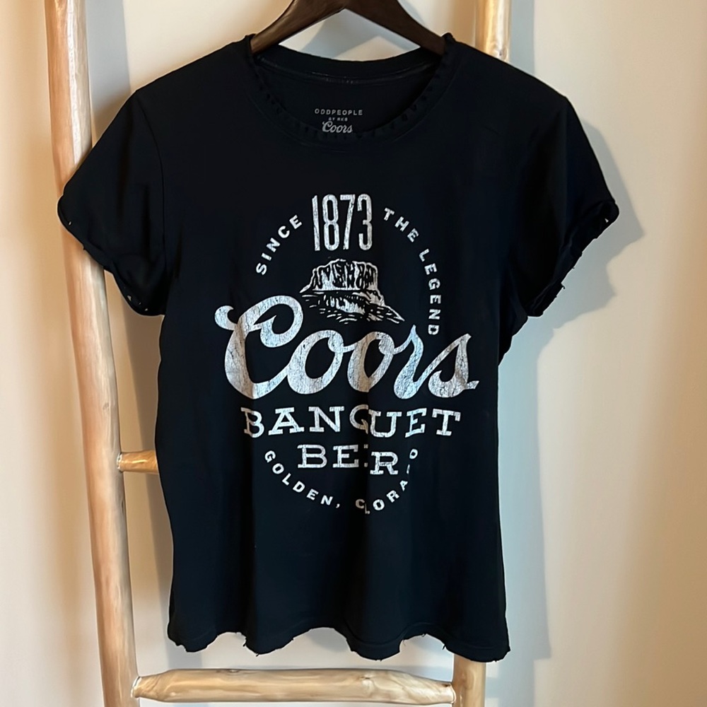 Distressed coors shirt